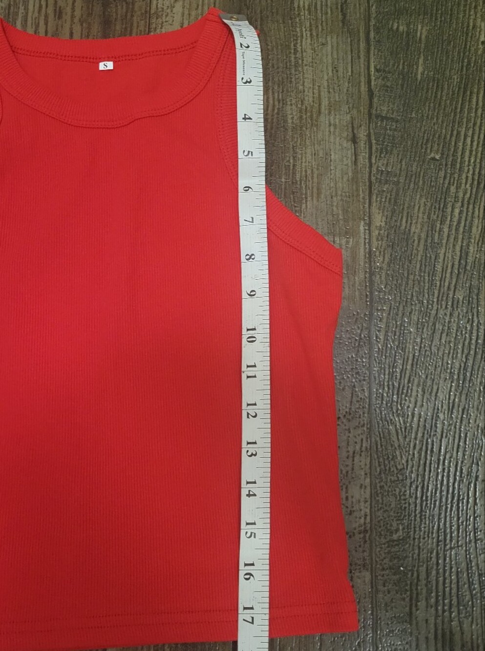 Classic Ribbed Tank Top - Red - Picture 4 of 6